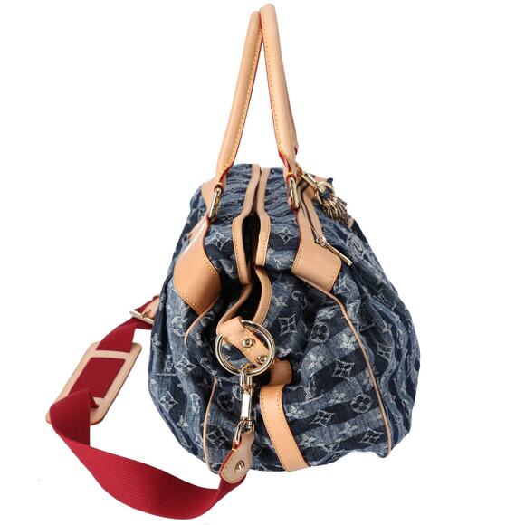 Louis Vuitton Cabas Raye GM Monogram Denim Handbag M95336 Blue - Picture 6 of 9